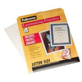 Fellowes 3mm Letter Laminating Pouches