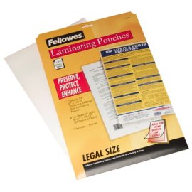 Fellowes 3mm Legal Laminating Pouches