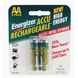 Energizer NH15BP-2 AA Nickel Rechargeable Batteries