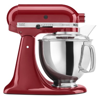 KitchenAid KSM150PSER Artisan Series Stand Mixer with Pouring Shield (Empire Red)