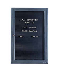 Graphite Frame 1-Door 4' X 3' Magnetic Message Board