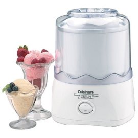 Cuisinart ICE-20 1-1/2-Quart Automatic Ice Cream, Frozen Yogurt & Sorbet Maker, White