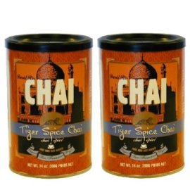 2 canisters of Tiger Spice Chai, 14oz.