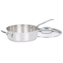 Cuisinart Chef's Classic Stainless 3-1/2-Quart Sauté Pan with Helper Handle & Cover