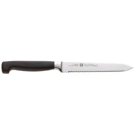 Henckels Four Star 5-Inch High Carbon Stainless Steel Serrated Utility Knife