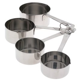 Amco 4-Piece Stainless Steel Measuring Cup Set