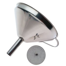 Norpro 6-Inch Stainless Steel Funnel with Detachable Strainer