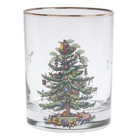 Spode Christmas Tree Double Old Fashioned Glasses, Set of 4