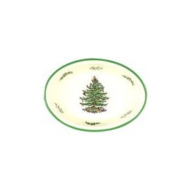Spode Christmas Tree Oval Rim Dish
