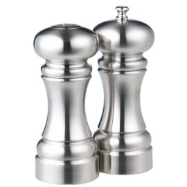 William Bounds Bishop Mill Shaker Set, Brushed Stainless Steel