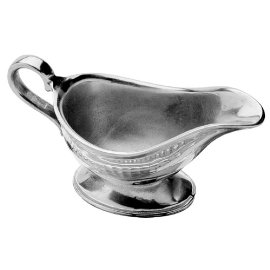 Wilton Armetale Flutes and Pearls Gravy Boat with Tray
