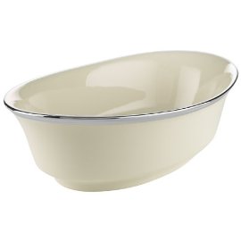Lenox Solitaire Platinum-Banded Fine China Large Open Vegetable Bowl