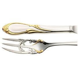 Yamazaki Cache Gold Accent 5-Piece Stainless Steel Flatware Place Setting