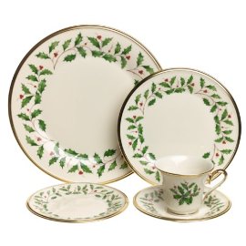 Lenox Holiday 20-Piece Gold-Banded Fine China Dinnerware Set, Service for 4