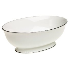 Lenox Tribeca Platinum-banded Bone China Open Vegetable Bowl