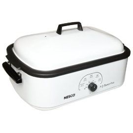 Nesco 4808-14-30 18-Quart Roaster Oven with Nonstick Cookwell, White