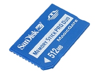 SANDISK SDMSPD512768 512MB Memory Stick Pro Duo Card
