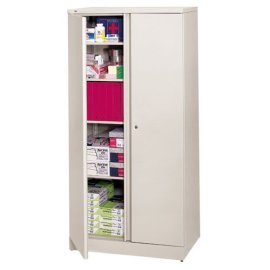 HON(R) Easy-To-Assemble Adjustable-Shelf Storage Cabinet, 2 Shelves, 42"H x 36"W x 18"D, Putty