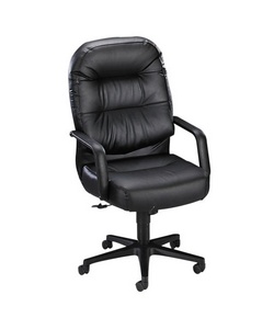 HON(R) Pillow Soft Leather Executive Chair, Black