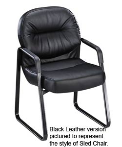 HON(R) Pillow Soft Leather Guest Chair, Black