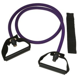 SPRI ES503R Xertube Resistance Band With Door Attachment and Exercise Charts - Purple/Very Heavy