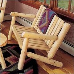 Cedar Log 4' Bench Seat