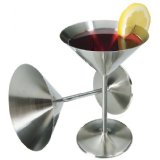 Stainless Steel Cocktail Glasses - Set of 2