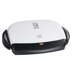 George Foreman GRP4 Next Grilleration 4-Burger Grill with Removable Plates, White