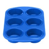 Blue Silicone 6-Muffin Pan