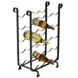 20 Bottle Wine Rack - Hammered Steel