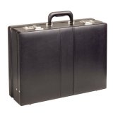 US Luggage Vinyl Expandable Attache - K85-4 Black