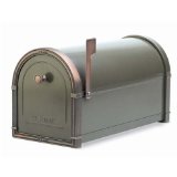 Coronado Mailbox With Antique Copper Accent - Bronze