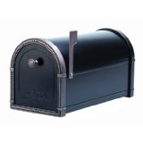Coronado Mailbox With Antique Copper Accent - Black