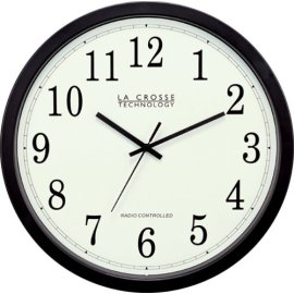 La Crosse Technology WT-3143A Atomic Wall Clock - Black