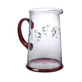 Pfaltzgraff Winterberry Etched and Hand Painted Pitcher