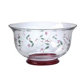 Pfaltzgraff Winterberry Etched and Hand Painted Round Serve Bowl