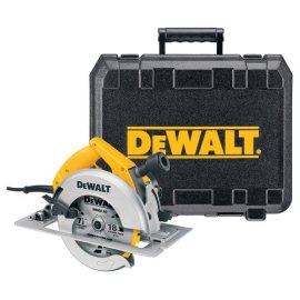 DEWALT DW364K 7-1/4 Heavy Duty Circular Saw with Electric Brake and Rear Pivot Depth of Cut Adjustment with Kit Box