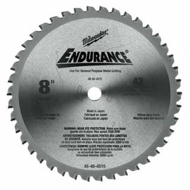 Milwaukee 48-40-4515 Circular Saw Blade 8 in. 42 Tooth Dry Cut Cermet Tipped