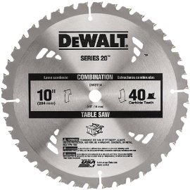 DEWALT DW3114 Series 20 10 40T Thin Kerf Table Saw Blade