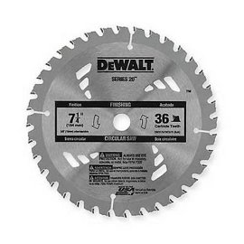 DEWALT DW3176 Series 20 7-1/4" 36T Carbide Thin Kerf Circular Saw Blade