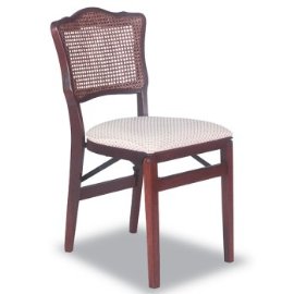 French Cane Folding Chair 2 Pack - Cherry