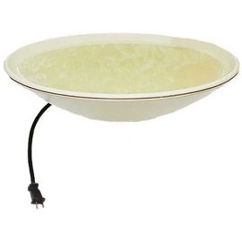 API 600 20-Inch Diameter Heated Bird Bath Bowl (no stand) - Light stone color