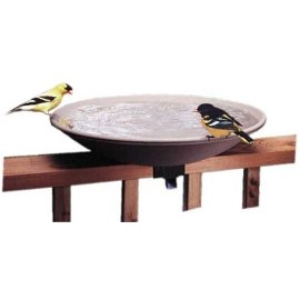 API 645 Bird Bath Bowl with Tilt-to-Clean Deck Rail Mounting Bracket - Light stone color