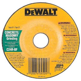 DEWALT DW4524 4-1/2 X 1/4 X 7/8 Concrete/Masonry Grinding Wheel