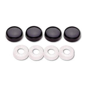 License Plate Screw Covers, Black