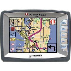 Lowrance iWay 500C In-Car GPS Navigation System with MP3 Player - Silver