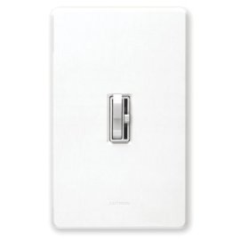 Lutron Electronics TG600-PH-WH Ariadni Toggle Switch and Small Slide Dimmer Switch