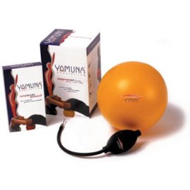 Yamuna Body Rolling Beginners Kit (Yellow Ball, Pump, Total Body Workout Video)