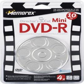 MEMOREX Director's Cut Tin Can Of Recordable Mini DVD-R