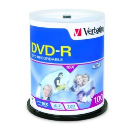 Verbatim 100PK DVD-R 4.7GB 16X ( 95102 )